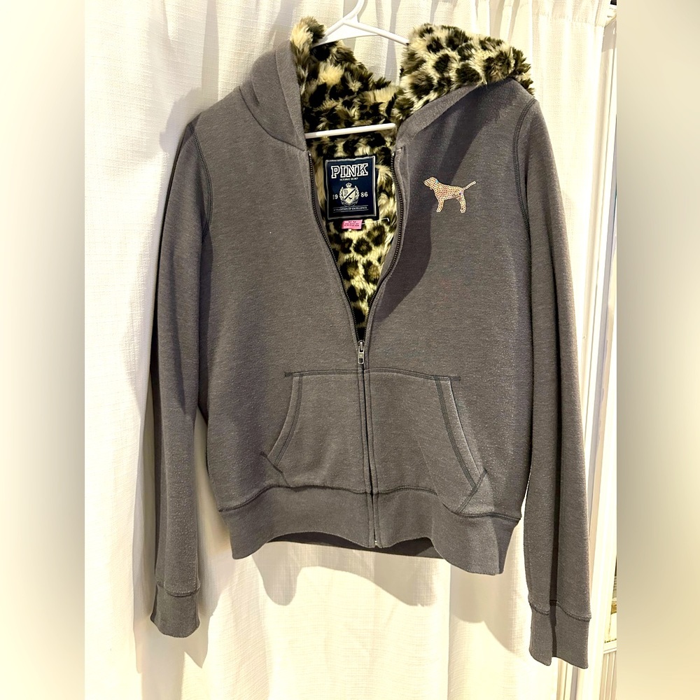 VS PINK Bling Faux Fur Jacket